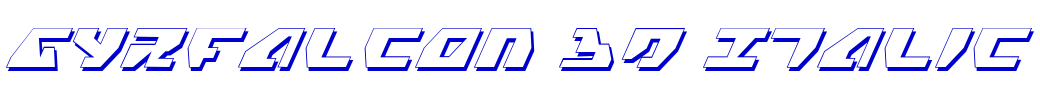 Gyrfalcon 3D Italic 字体